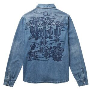 Stetson Women's Embroidered Desert Denim Shirt Size Medium